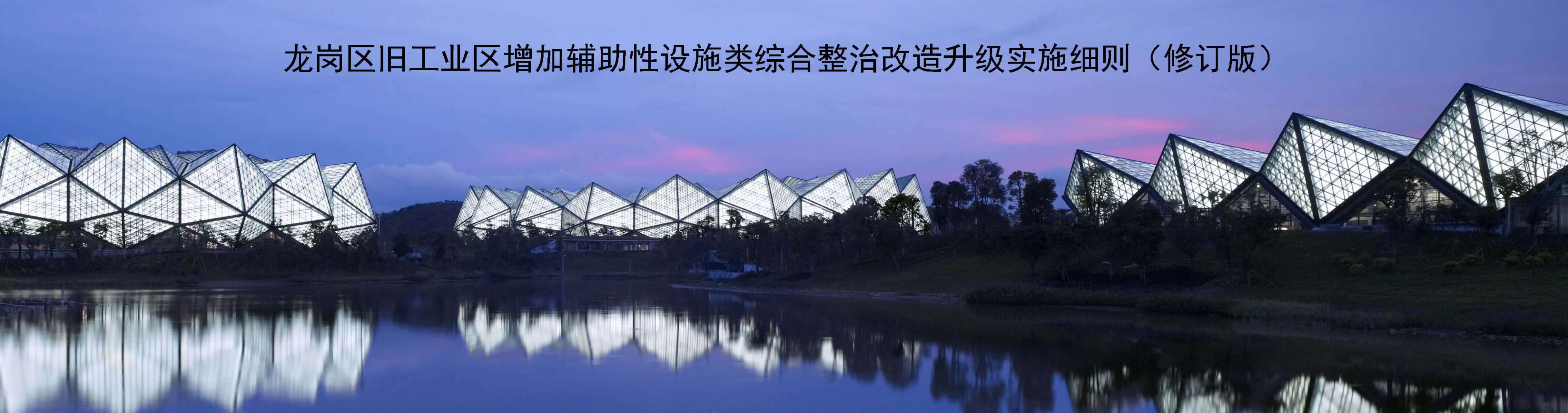 龙岗区旧工业区增加辅助性设施类综合整治改造升级实施细则（修订版）